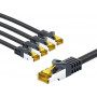Goobay 69405 cabo de rede RJ45 CAT 6A S/FTP (PiMF), 500 MHz, com cabo CAT 7, 3 m, preto (5 un.)