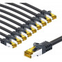 Goobay 69414 cabo de rede RJ45 CAT 6A S/FTP (PiMF), 500 MHz, com cabo CAT 7, 2 m, preto