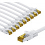 Goobay 69450 cabo de rede RJ45 CAT 6A S/FTP (PiMF) com cabo CAT 7, 3 m, branco (10 un.)