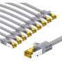 Goobay 69517 cabo de rede RJ45 CAT 6A S/FTP (PiMF) com cabo CAT 7, 3 m, cinzento (10 un.)