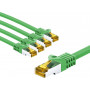 Goobay 69576 cabo de rede RJ45 CAT 6A S/FTP (PiMF), 500 MHz, com cabo CAT 7, 2 m, verde (5 un.)