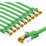 Goobay 69758 cabo de rede RJ45 CAT 6A S/FTP (PiMF), 500 MHz, com cabo CAT 7, 3 m, verde (10 un.)