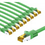 Goobay 69759 cabo de rede RJ45 CAT 6A S/FTP (PiMF), 500 MHz, com cabo CAT 7, 5 m, verde (10 un.)