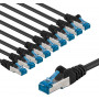Goobay 67543 CAT 6A cabo de ligação, S/FTP (PiMF), 3 m, preto (10 un.)