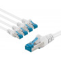 Goobay 67546 CAT 6A cabo de ligação, S/FTP (PiMF), 2 m, branco (5 un.)