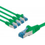 Goobay cabo patch CAT 6A, S/FTP (PiMF), 2 m, verde, 5 un.