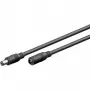 Goobay 71399 cabo de extensão DC, 3 m, preto, conectores DC 5,5 x 2,1 mm