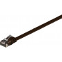 Goobay 95898 cabo de rede plano CAT 6, U/UTP, 7 m, castanho escuro, cobre