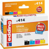 Edding EDD-414 cartuchos de tinta para Epson Stylus Office BX 305 F, compatíveis, multipack preto + ciano + magenta + amarelo (4 unid.)