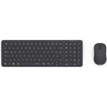 Hama WKM-300 conjunto de teclado e rato multidispositivo, sem fios, RF/Bluetooth, preto, QWERTZ DE