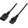 Renkforce Deluxe cabo de extensão de alimentação, ficha IEC C13 – tomada IEC C14, 3 m, preto