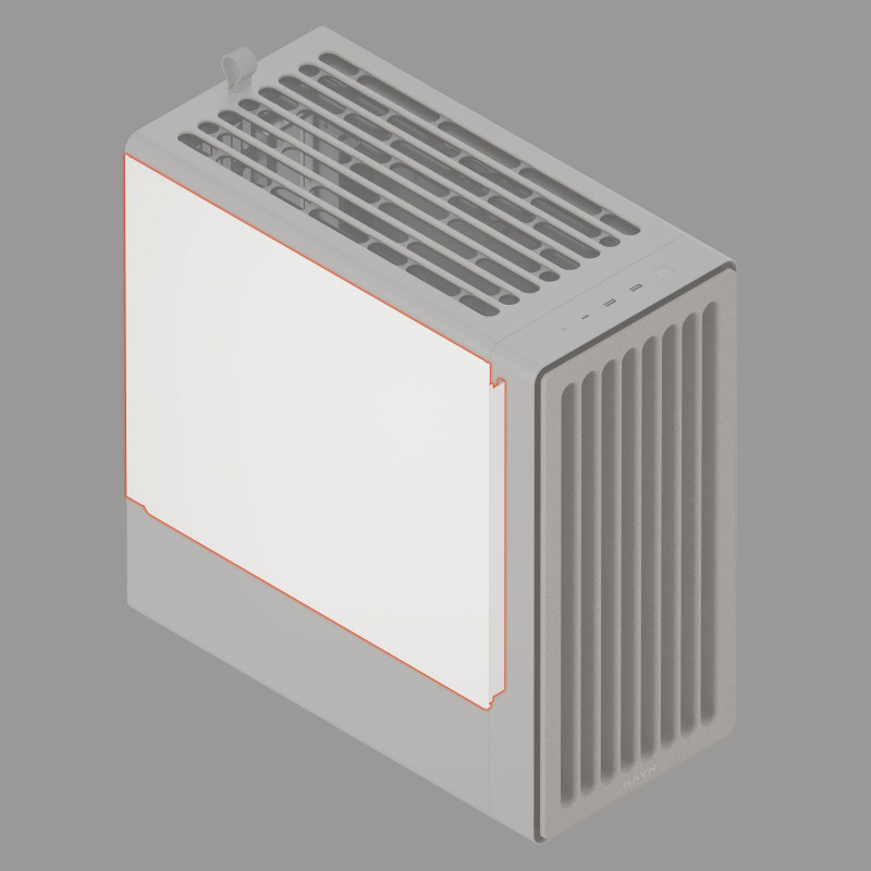 HAVN BF 360 painel lateral sólido, branco