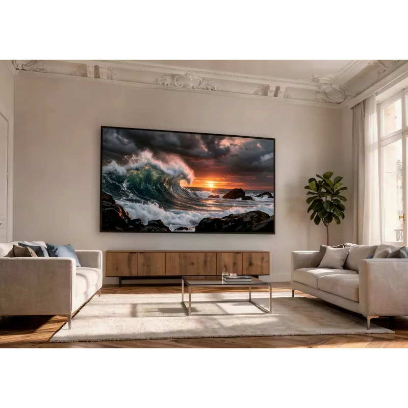 celexon HomeCinema Frame 120 Dynamic Slate ecrã de projeção com moldura de alto contraste, 120″ (304,8 cm)