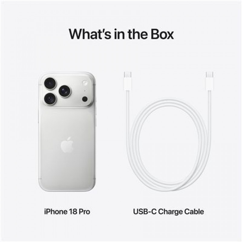 Apple iPhone 18 Pro smartphone, 256 GB, JP eSIM, prateado