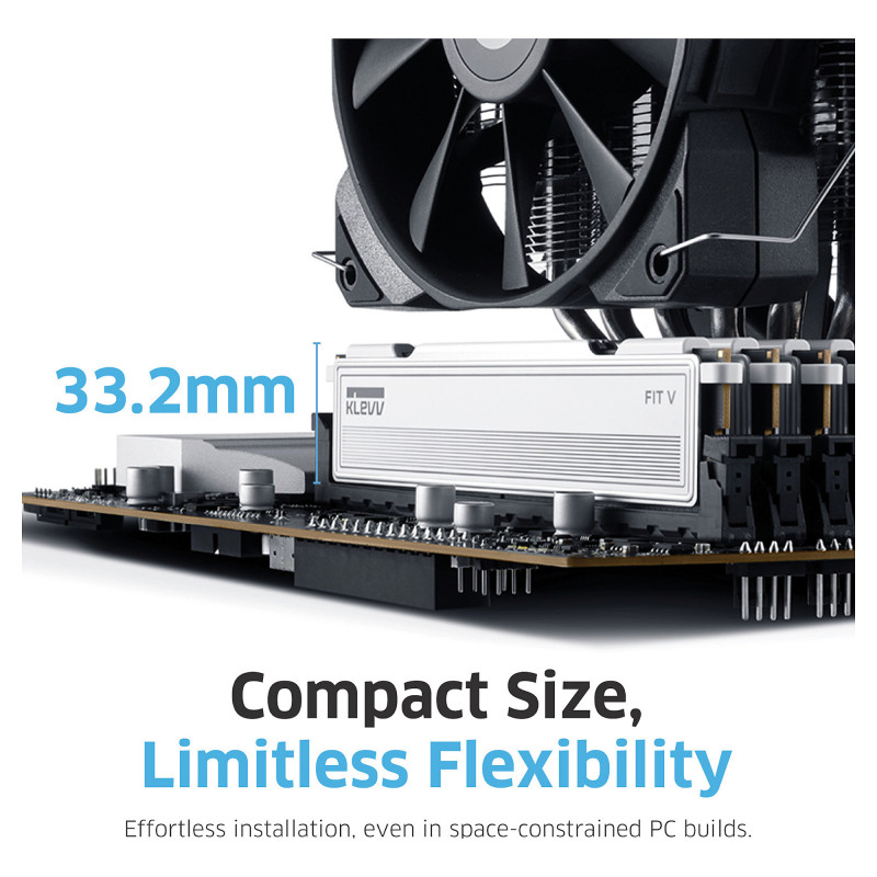 Klevv FIT V KD5AGU880-60A300F kit de memória DDR5, 32 GB (2 x 16 GB), DDR5-6000, CL30