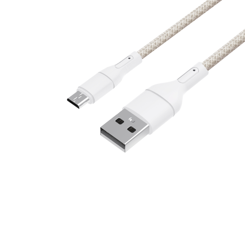 Cabo WINX LINK Simple USB para Micro USB, entrançado em nylon, 1 m, branco