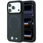 BMW M Kevlar Blue Print Ring MetalLogo MagSafe capa para iPhone 18 Pro Max / 17 Pro Max, preta