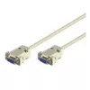 Goobay 50547 cabo de série D-SUB, tomada RS-232 (9 pinos) – tomada RS-232 (9 pinos), 2 m, cinzento