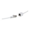 LogiLink CQX061S extensão de cabo de ligação Cat.6A Premium, 3 m, branca