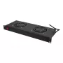 LogiLink FAU102B unidade de ventilação de 19″, 2 ventoinhas, com interruptor, 1U, preta