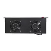 LogiLink FAU102B unidade de ventilação de 19″, 2 ventoinhas, com interruptor, 1U, preta