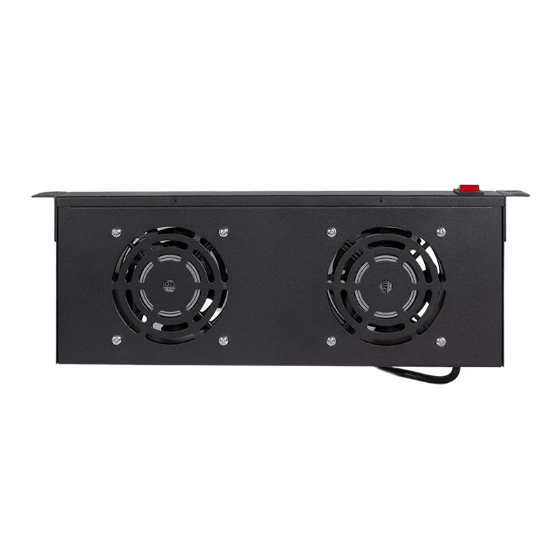 LogiLink FAU102B unidade de ventilação de 19″, 2 ventoinhas, com interruptor, 1U, preta