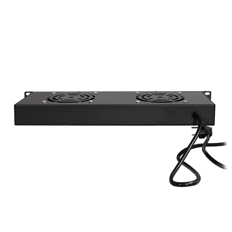 LogiLink FAU102B unidade de ventilação de 19″, 2 ventoinhas, com interruptor, 1U, preta