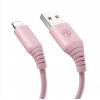 Tellur cabo de silicone USB para Lightning, 3 A, 1 m, rosa
