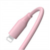 Tellur cabo de silicone USB para Lightning, 3 A, 1 m, rosa