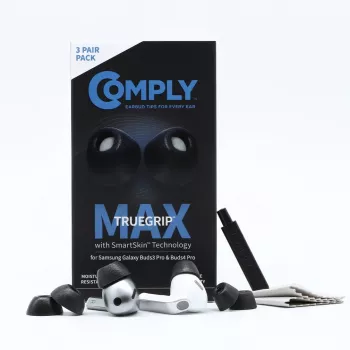 Comply MAX pontas para Galaxy Buds3 Pro, pretas, pequenas (S)