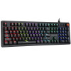 Marvo KG917 teclado mecânico para jogos, disposição US, RGB, interruptores Jixian Blue, USB, preto