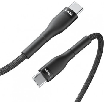 Veger CC03 cabo USB-C para USB-C, PD 48 V 5 A 240 W, 1,5 m, preto