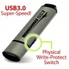 Kanguru SS3 KF3WP-128G pen USB 3.0, 128 GB, com proteção física contra escrita