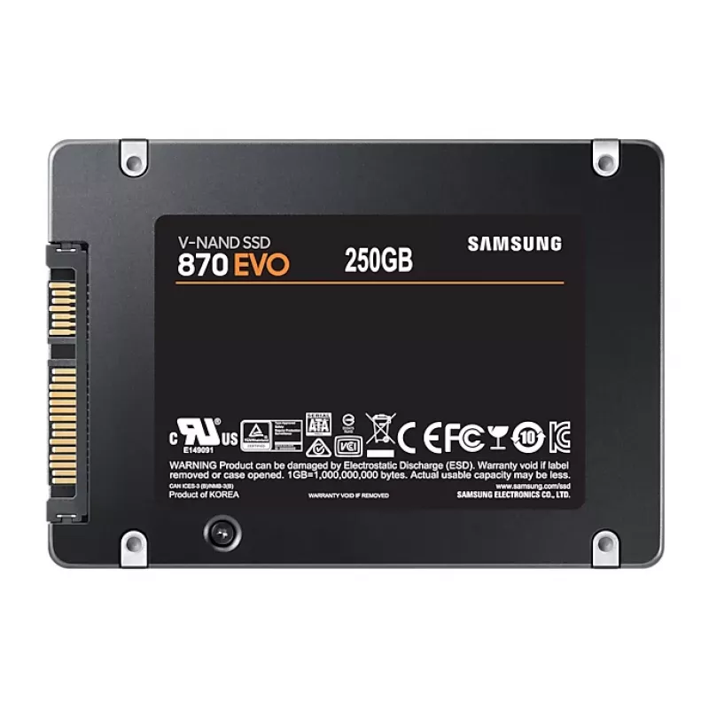 Samsung 870 EVO SSD de 250 GB, 2,5″, SATA, MZ-77E250BW
