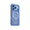 Skinarma Saturn Skin000483 capa com MagSafe e RotatingKick Stand para iPhone 18 Pro / 17 Pro, azul