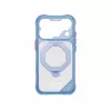 Skinarma Saturn Skin000483 capa com MagSafe e RotatingKick Stand para iPhone 18 Pro / 17 Pro, azul