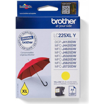 Brother LC-225XLY tinteiro, amarelo, 10 ml, alta capacidade