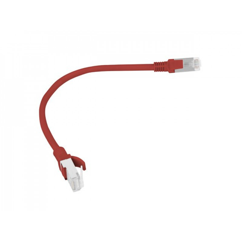 Lanberg PCU6-10CC-0025-R cabo de rede RJ45 Cat.6 U/UTP, 0,25 m, vermelho