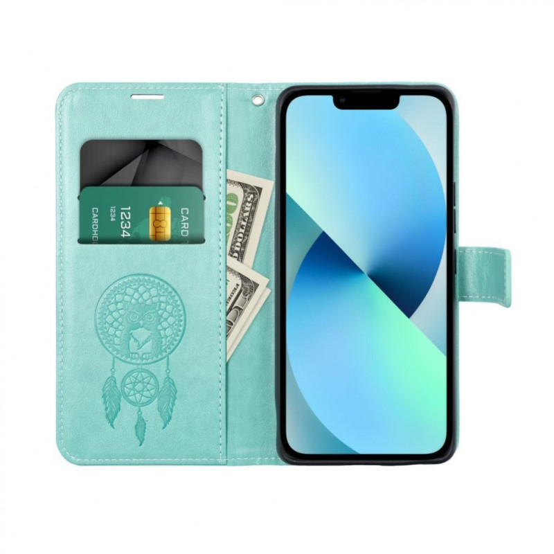 OEM capa flip Mezzo Book para Samsung S20 FE / S20 FE 5G, padrão apanhador de sonhos, verde