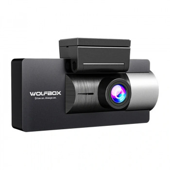 WOLFBOX i17 câmara para automóvel, frontal 4K + traseira 2,5K + interior 1080p, Wi-Fi, 64 GB