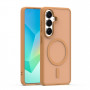 iLike Mag Matt capa para Samsung Galaxy A16 4G / A16 5G / A17 4G / A17 5G com abertura grande para a câmara, castanha