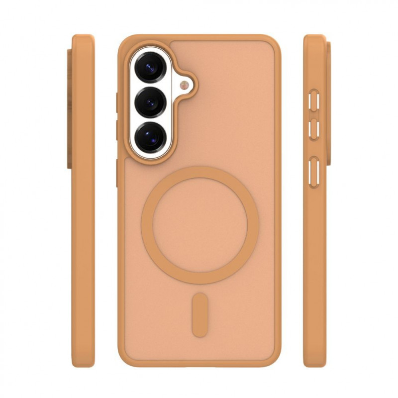 iLike Mag Matt capa para Samsung Galaxy A16 4G / A16 5G / A17 4G / A17 5G com abertura grande para a câmara, castanha