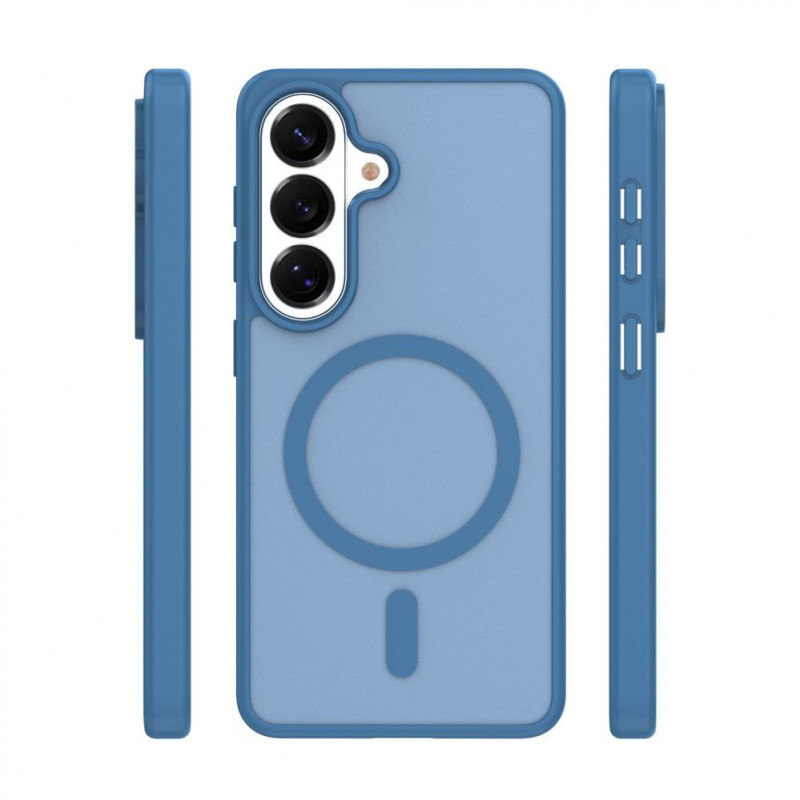 iLike Mag Matt capa para Samsung Galaxy A16 4G / A16 5G / A17 4G / A17 5G com abertura grande para a câmara, azul-escura