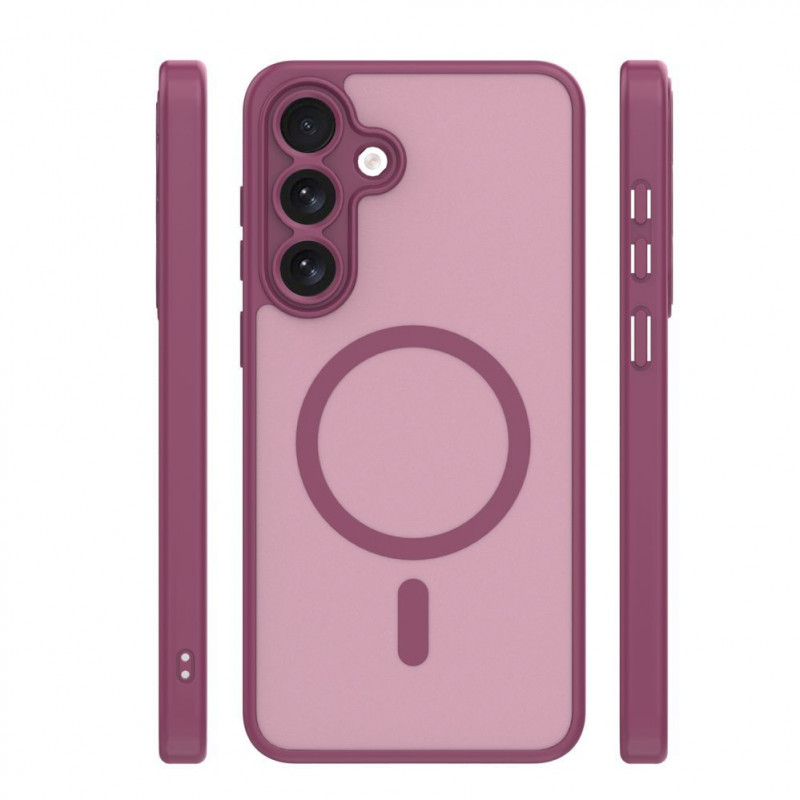 iLike Mag Matt capa para Samsung Galaxy A16 4G / A16 5G / A17 4G / A17 5G com abertura grande para a câmara, bordô