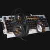 Marvo CM303 CZ conjunto de teclado, auscultadores e rato, prateado