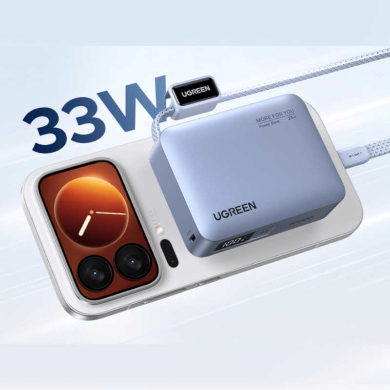 Ugreen PB584 powerbank 10000 mAh, cinzenta