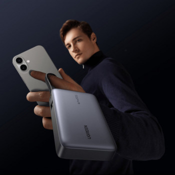 Ugreen PB550 power bank, 20000 mAh, cinzento