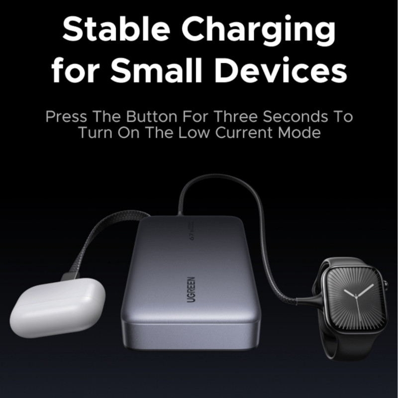 Ugreen PB550 power bank, 20000 mAh, cinzento
