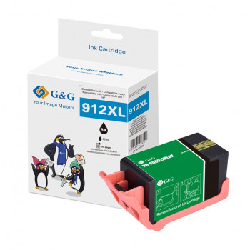 G&G cartucho de tinta XL para HP 912XL 3YL84AE, preto, compatível