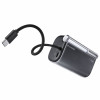 SHARGE Flow 3 bateria externa, 10 000 mAh, 45 W PD, cabo USB-C, preta